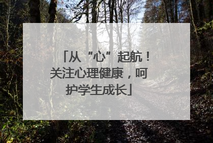 从“心”起航！关注心理健康，呵护学生成长